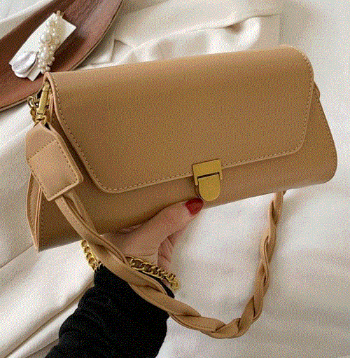 PB103 Mocha Twisted Strap Purse