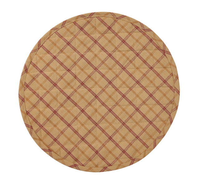 Persimmon Round Quilted Placemat