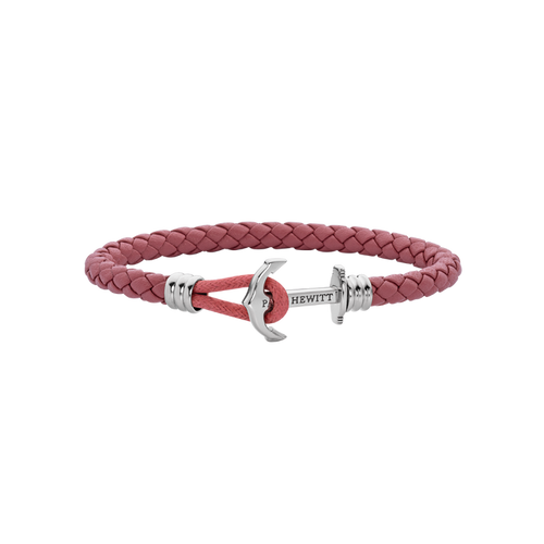 Ankerarmband Phrep Lite Silber Leder Raspberry
