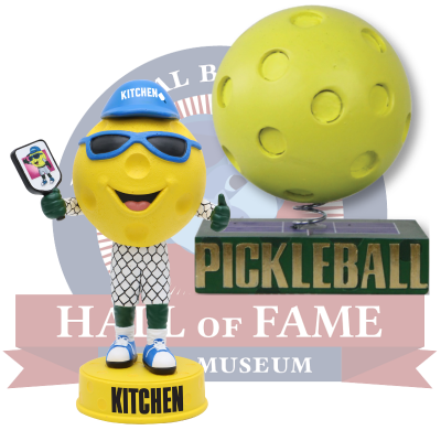 Pickleball Bobbleheads Featuring Kitchen and Pickleball