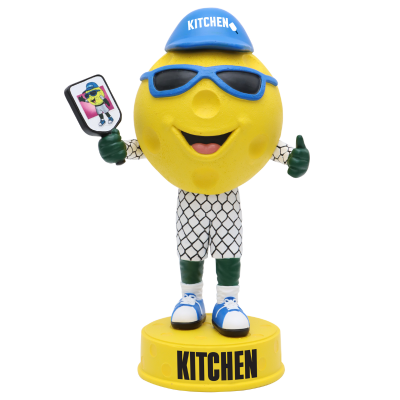 Pickleball Bobbleheads Featuring Kitchen and Pickleball
