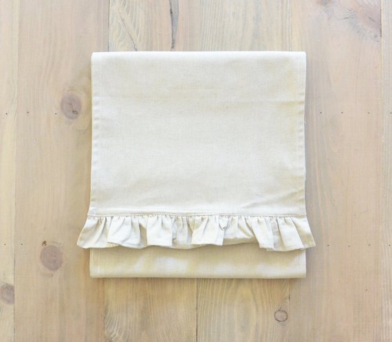 Plain Ruffle Table Runner