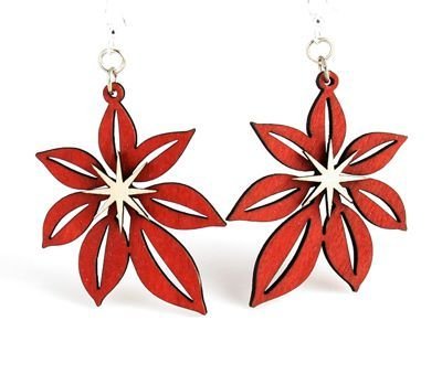 Poinsettia Dangle Earrings