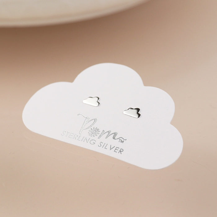POM Sterling Silver Little Cloud Stud Earrings