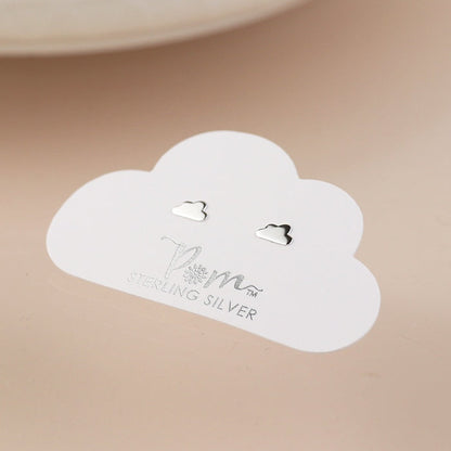 POM Sterling Silver Little Cloud Stud Earrings