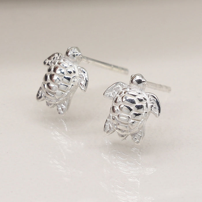 POM Sterling Silver Sea Turtle Stud Earrings