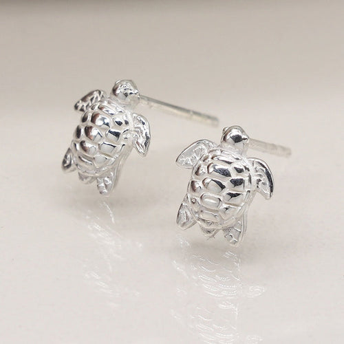 POM Sterling Silver Sea Turtle Stud Earrings