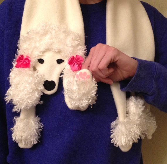Poodle scarf sewing pattern, snugglepuppyapplique.com