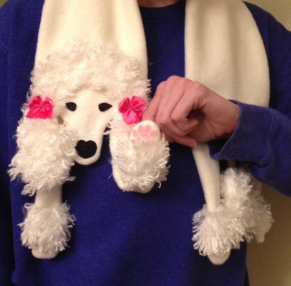 Poodle scarf sewing pattern, snugglepuppyapplique.com