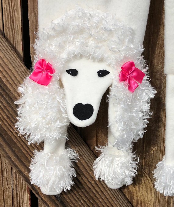 Poodle scarf sewing pattern, snugglepuppyapplique.com