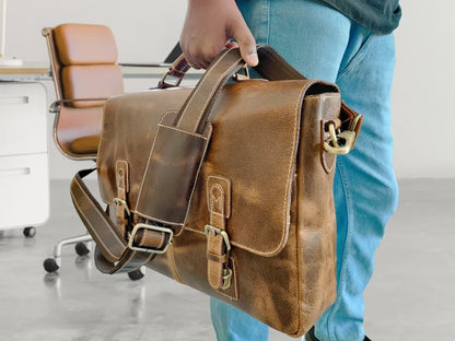 Leather Messenger Bag for Men