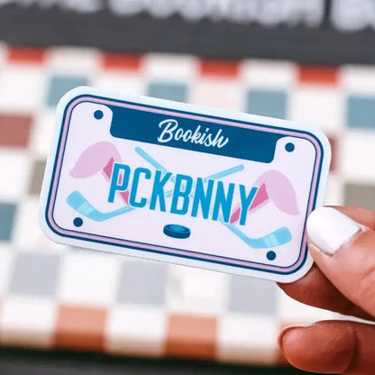 Puck Bunny License Plate Sticker Stickers