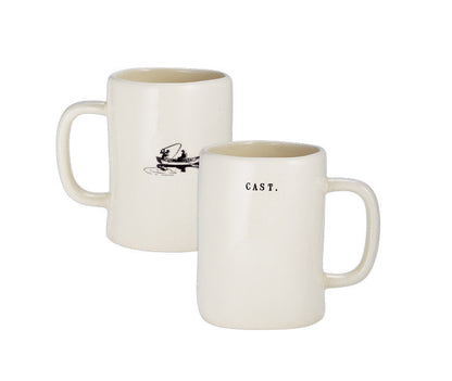 Rae Dunn Fishing Mugs - Set of 4