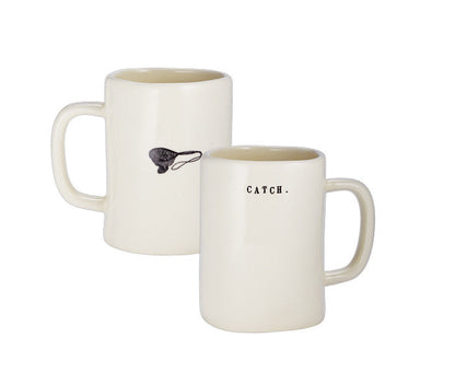 Rae Dunn Fishing Mugs - Set of 4
