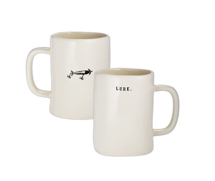 Rae Dunn Fishing Mugs - Set of 4