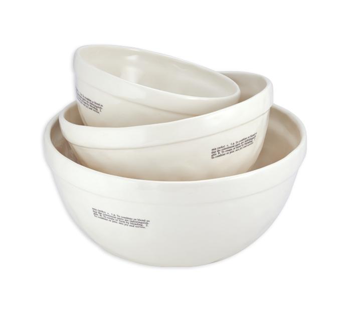 Rae Dunn Kitchen Icon Mixing Bowls - Set of 3