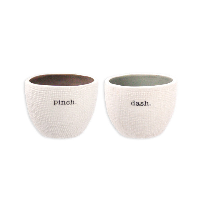Rae Dunn Pinch + Dash Salt Cellars