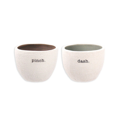 Rae Dunn Pinch + Dash Salt Cellars