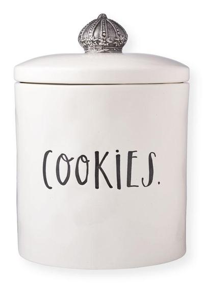 Rae Dunn Stem Print Crown Cookie Jar