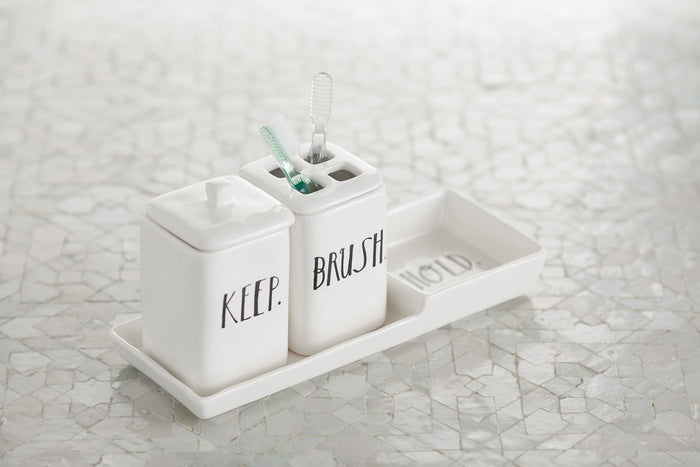 Rae Dunn Stem Print Powder Room Set