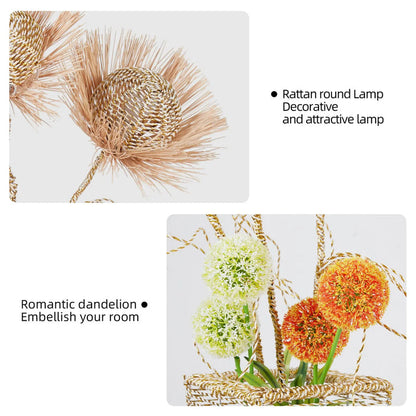 Rattan Flower Living Room Floor Lamp Canva Home