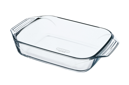 Rectangular glass oven dish