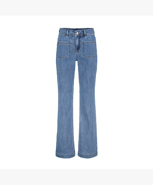 Red Button Colette Front Patch Pocket Jeans - Midstone