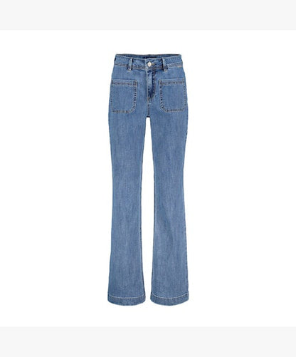 Red Button Colette Front Patch Pocket Jeans - Midstone