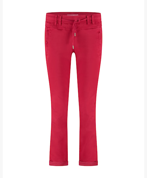 Red Button Tessy Crop Jogger - Red