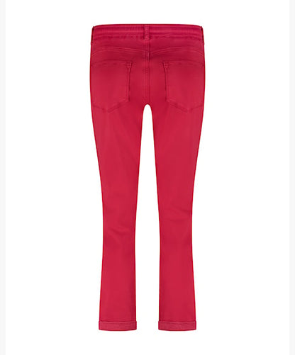 Red Button Tessy Crop Jogger - Red