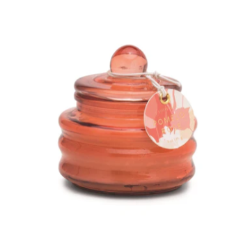 Red Glass Candle - Pomelo Rose