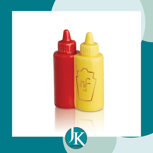 Retired Nora Fleming Mini Ketchup & Mustard Bottles A230 Main Squeeze