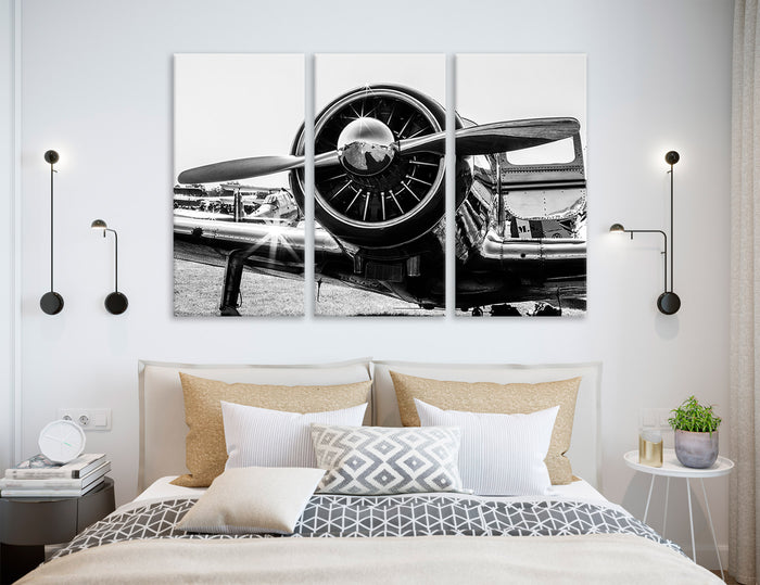 Retro Black And White Canvas Print #3826