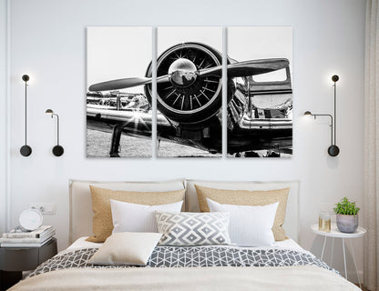 Retro Black And White Canvas Print #3826