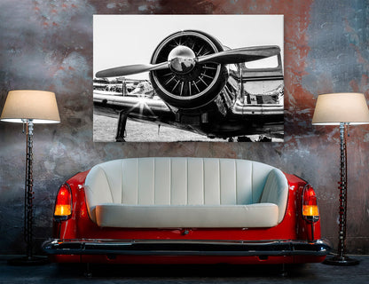 Retro Black And White Canvas Print #3826