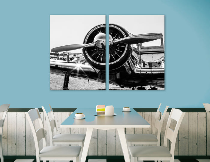 Retro Black And White Canvas Print #3826