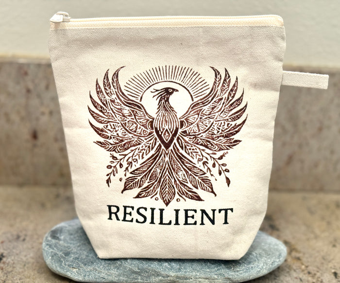 Rising Phoenix Resilient Cosmetic Bag - Handmade by Survivors