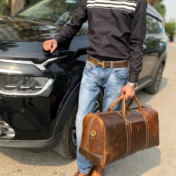 Leather Duffle Bag for Men