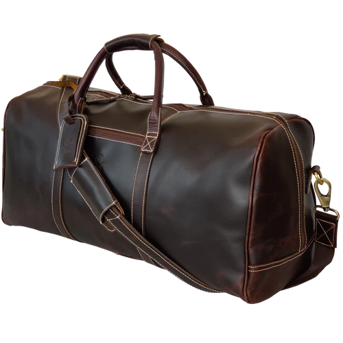 Roadstar Overnight Weekender Carry On Duffel Bag (24 Inches, Walnut Brown)