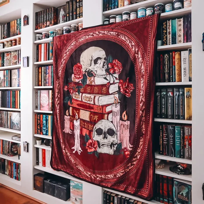 Romance Bookstack Blanket Home