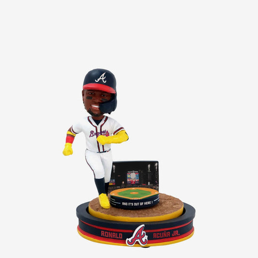 Ronald Acuna Jr. Atlanta Braves Home Run Spinner Mini Bobblehead Scene Baseball