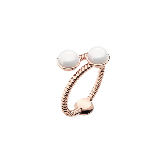 Ring Rope Pearl Roségold