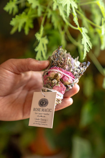 ROSE MAGIC MINI WAND | Heart Opening Smoke Bundle*