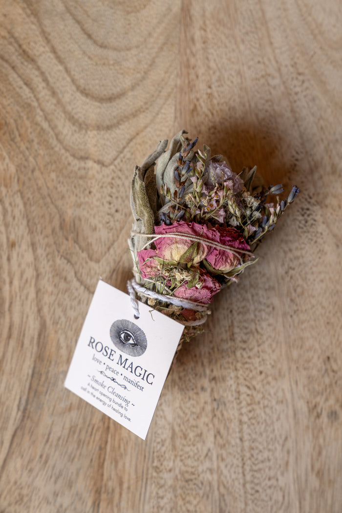 ROSE MAGIC MINI WAND | Heart Opening Smoke Bundle*