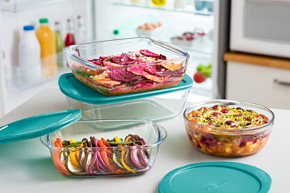 Round glass dish with lid - Cook & Store