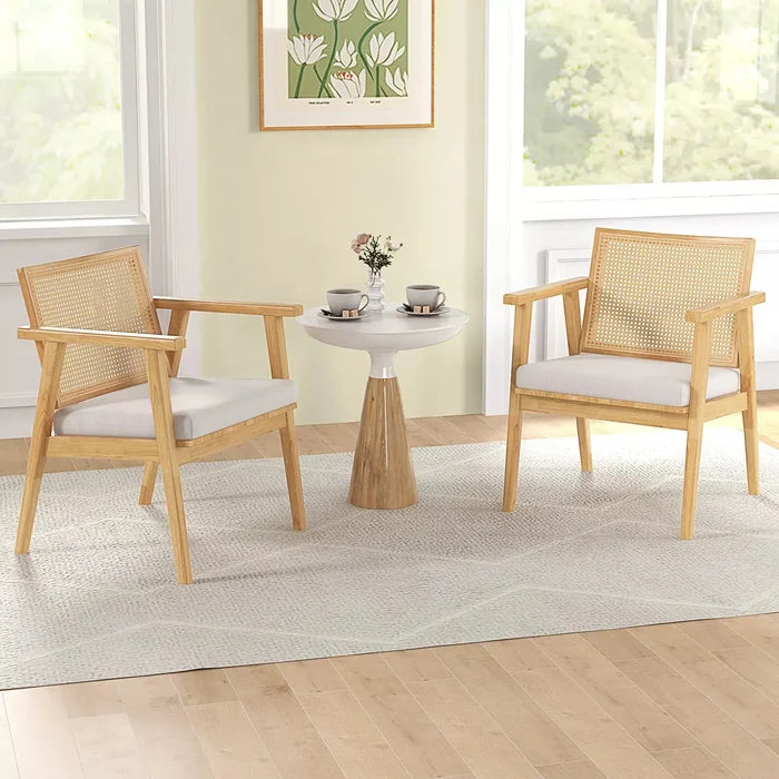 Rufus Rattan Accent Armchair (Set of 2) Canva Home