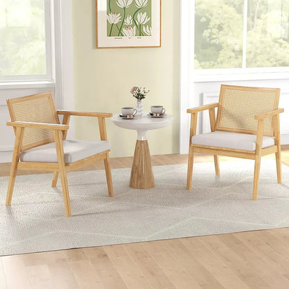 Rufus Rattan Accent Armchair (Set of 2) Canva Home