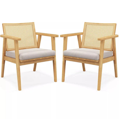 Rufus Rattan Accent Armchair (Set of 2) Canva Home