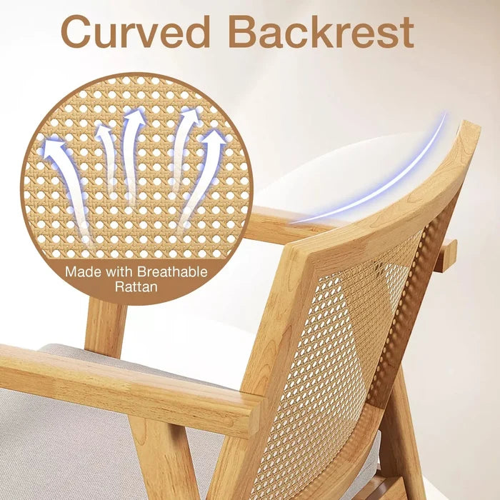 Rufus Rattan Accent Armchair (Set of 2) Canva Home