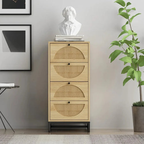 Ruiz Rattan Small 3 Drawer Chest Dresser Canva Home